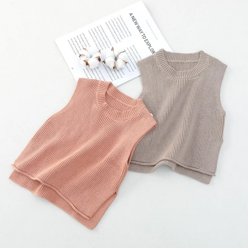 Girls Sleeveless Sweater