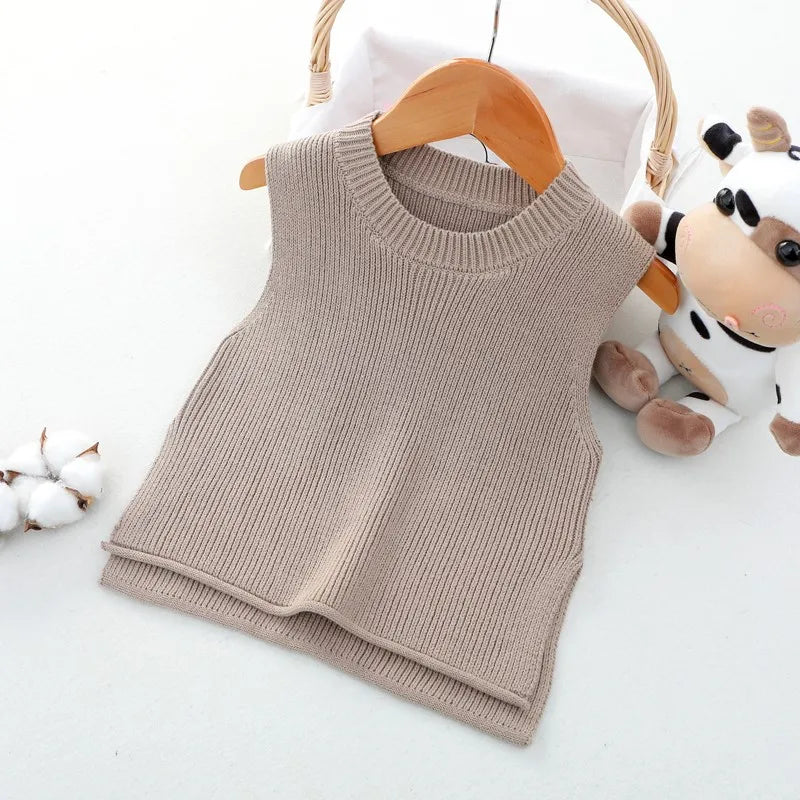 Girls Sleeveless Sweater