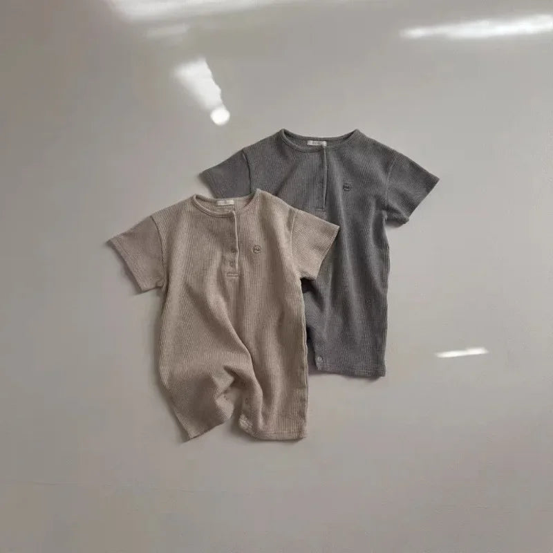 Boys Ribbed Romper Jumpsuit